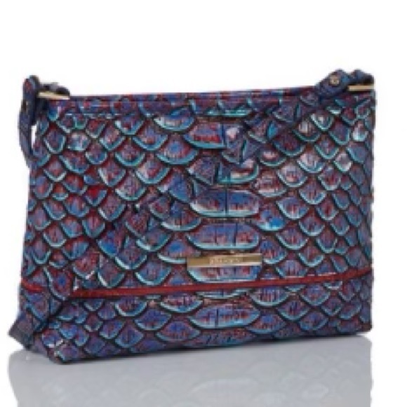 BRAHMIN LORELEI Crock Embossed Genuine Leather Shoulder Bag - Picture 2 of 16